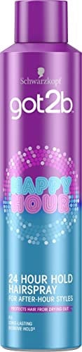 Schwarzkopf got2b Happy Hour Hairspray, 24 Hours Long Lasting Hold, Vegan, Silicone Free, 300 ml (Packaging may vary )