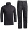 Czen Herren Tactical Shirt Militär Hemden Langarm Shirts Hosenanzüge Airsoft BDU Shirt Paintball Camouflage Outfit (Black, S)
