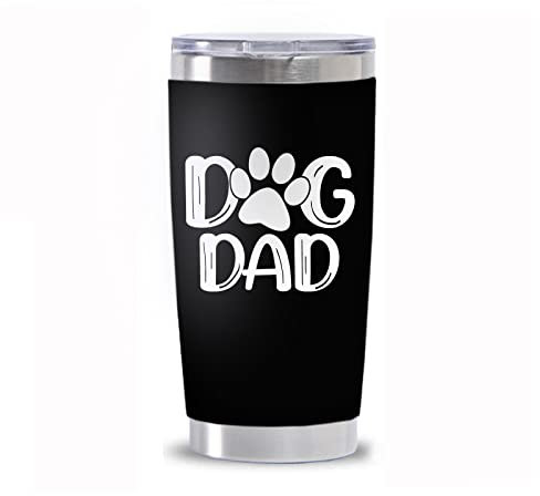 wodealmug Men's Dog Dad Travel Coffee Mug Thermal Insulated Tumbler Cup With Lid 20 OZ