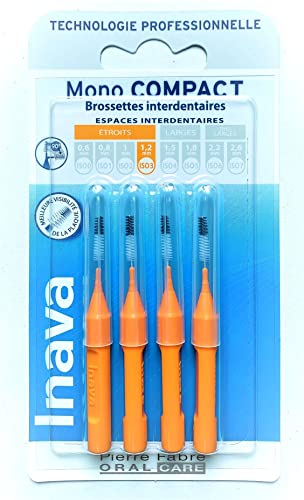Brossettes Interdentaires 1.2mm Orange X4 Mono Compact Inava