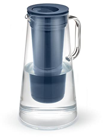 LifeStraw Home – Water Filter Pitcher, 10-Cup, Midnight Blue, BPA Free Designed for Everyday Protection Against Bacteria, parasites, microplastics, Lead, Mercury, PFAS and a Variety of Chemicals