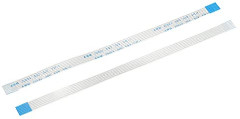 sourcing map Flexible Flat Cable Extension Ribbon Cables 6 Pins 1.0mm Pitch 150mm for 3D Printer, DIY, Camera, Screen and DVD Player Connector B Type Pack of 12