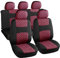 Rebeca Shop A20 Coprisedili Per Auto Universali | Modello Trapuntato | Set Fodere Anteriori e Posteriori | Zip | Copri-Sedile Interni (Fucsia)