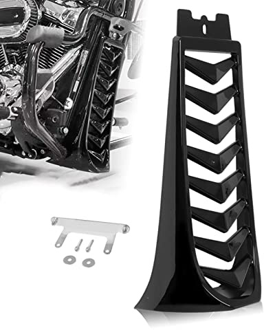 GYMARK Cache-radiateur Avant inférieur pour Moto Harley Softail Street Bob Breakout Fat Bob 2018-2023 (Noir)
