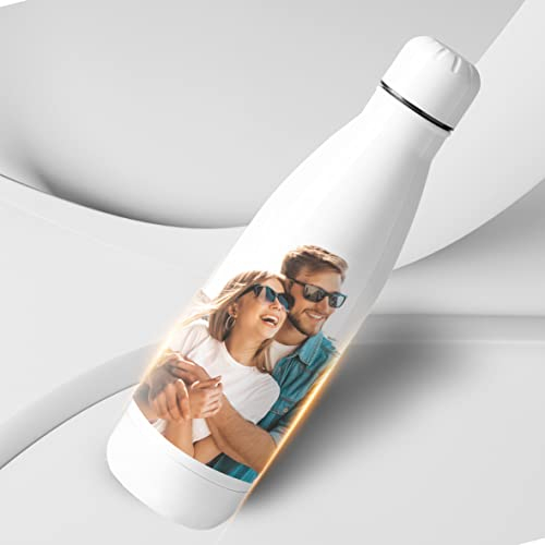GRAVURE CONCEPT Gourde Thermos En Acier Inoxydable 304 Personnalisable 500mL - Thermos Personnalisé - Idée Cadeau (COPO)