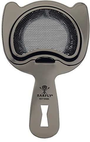 Barfly Fine Mesh Spring Strainer, Black