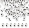 BEEFLYING 20 Pezzi Perline in Silicone con Lettere cubiche Bianche Perline alfabetiche a Dadi Quadrati da 12 mm Perline distanziatrici iniziali a Foro Largo per Gioielli Portachiavi Fare (Lettera R)