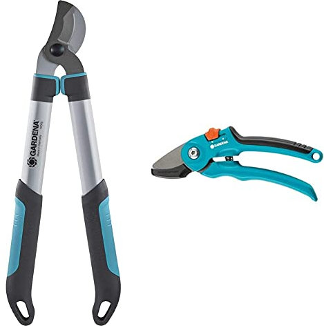 Gardena Troncarami Easycut 500 B: Svettatoio Bypass per Tagliare Rami Freschi con Un Ø Fino a 42 Mm & Forbici da Giardino A/S: Stabili Forbici da Potatura con Tagliente a Incudine