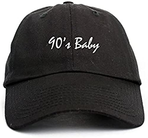 Baseballkappe Hiphop-Sonnenhut 90er-Jahre-Baby-Vater-Mütze Baseballkappe unstrukturiert Neunzigerjahre Neue Schwarze Baseballkappe Erwachsene Unisex Vier Jahreszeiten lässig Geburtstagsgeschenke
