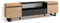 Skraut Home | Meuble TV | Banc Télé | Grand Espace de Rangement | 200x57x35cm | pour Les TV jusqu'à 80 | Design Industriel | Style Moderne | Chêne et Noir
