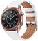 Vancle für Samsung Galaxy Watch 3 41mm Armband Leder Damen Herren,Weiches Atmungsaktives Leder Sport Armband Ersatzarmbänder für Samsung Galaxy Watch 3 Armband 41mm(Weiss)