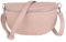 MIRROSI® Bauchtasche Damen, Made in Italy, Echtleder Umhängetasche Echtes Leder, Brusttasche, Crossbody Bag aus Echtem Leder, in 3 Größen erhältlich (Rosa Silberner Reißverschluss) (Gr.L)