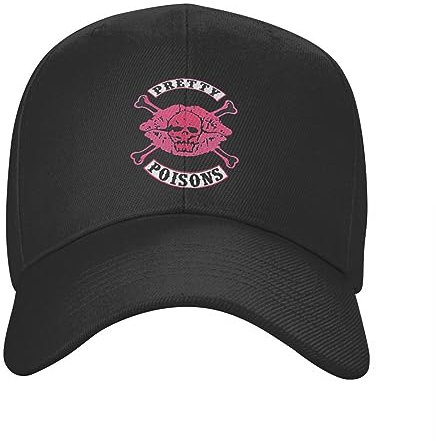 SUREKYA Baseball Kappe Modische Riverdale Pretty Poisons Totenkopf-Baseballkappe für Männer und Frauen, individuell verstellbar, Unisex, Papa-Mütze, Outdoor-Snapback-Kappen Geschenk