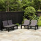 QZZCED Gartenbänke mit Kissen 2 STK. Kunststoff Grau, Parkbank aus Gartenbank für Terrasse Outdoor Sitzbank Terrassenbank Für Terrassen, Strände, Camping