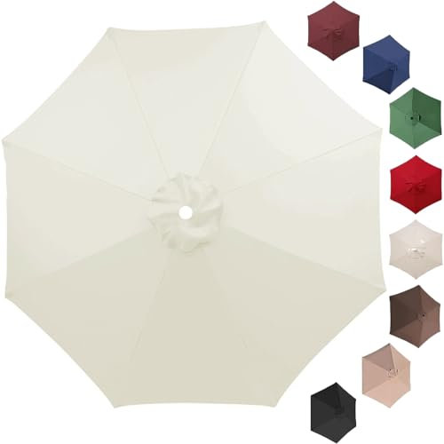 SDNAM Toldo De Repuesto para Sombrilla De Patio, 2m/2.3m/2.7m/3m con 6-8 Varillas, Cubierta Exterior para Sombrilla Portátil(Q8,270cm/6ft)