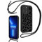 Xylota Coque avec Cordon pour iPhone 13 Pro Max 6,7'', Aesthetic Etui avec Réglable Collier Souple Silicone Corde Caméra Protection Case avec Motif, Lanyard Housse pour iPhone 13 Pro Max，Léopard