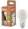 Osram Energy Class nella classica forma a lampadina, 3,8 W / 806 lm, EEK A, luce bianca calda (2700 K), CRI 80, in vetro satinato senza piombo, attacco E27, IP20, diametro 60 mm, dimmerabile.