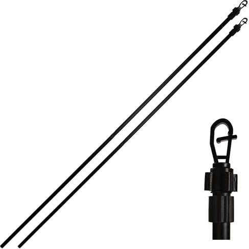 Albert Austin Washing Line Prop Outdoor 2.4M Extendable Garden Washing Line Laundry 3 Parts Galvanised Steel Telescopic Twist Lock Airer Rope String Washing Line Pole Clothes Line Prop (2 x 2.4m)