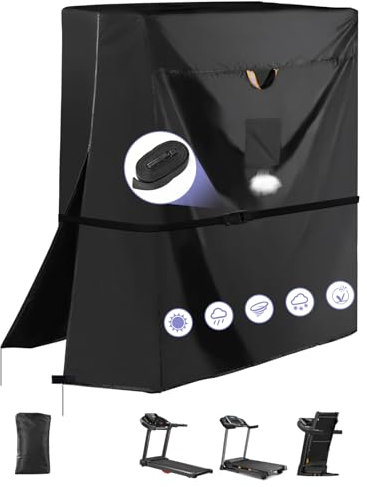 Laufbandabdeckung,Robuste 420D Wasserdichte Laufband Abdeckung für Draußen,Abdeckung für Laufband,Laufband-abdeckung klappbar mit Wasserdichten Streifen,Reißverschluss,2 Reflektierende Streifen