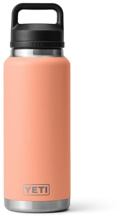 YETI Rambler 36 oz Bottle, Leakproof, Vacuum Insulated, Stainless Steel with Chug Cap, Low Country Peach