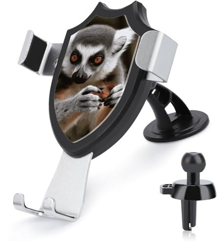 KLWQR Monkey Lemur niedliche KFZ-Handyhalterung, Ständer, freihändige Handyhalterung, rutschfest, ultrastabil, universelle Passform, Automobil-Klemmhalterung, kompatibel mit den meisten Handys