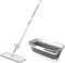 JUCHRZEY Trapeadores y Cubos para Uso Pesado Trapeador para Uso en seco y húmedo Canasta Rectangular Rebote automático con 2 Almohadillas de trapeador de Microfibra para Todo Tipo de limpiez