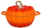 Pumpkin Dutch Oven 4.5 QT With Lid - Orange Enamel Cast Iron Cooking Pot, Shape Soup Pot - Serves 3-5 - Christmas Thanksgiving Decor Gift