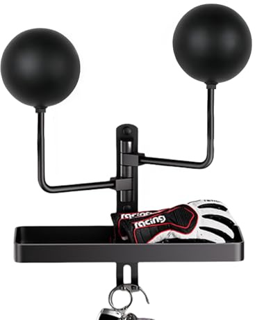Tomalithic Support de Casque et moto, Porte de casque mural rotatif 180°, Pas besoin de percer des trous, Accessoires pour moto