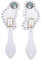 Yechiry Verstellbare Sporenriemen mit Strasssteinen, Cowboy-Sporen aus Kunstleder für Reiter, mit Einzigartigem Design, Unverzichtbares Zubehör, Sporenhalter-Set (White)