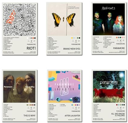 NBAAVBJV Paramore Poster mit Albumcover, limitierte Auflage, ungerahmt, 20 x 30 cm, Leinwandposter, Wandkunst, Dekordruck, Bild, Gemälde für Wohnzimmer, Schlafzimmer, Dekoration