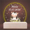 INDIGOS UG - LED Lampe personalisiert - Kuh - personalisierte Lampe für KInder - personalisierte Geschenke - Nachtlampe - Geschenk für Baby und Kinder mit Wunschtext