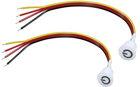 Diheohg 2 interruptores reguladores táctiles DC3,7 V 5 V 12 V sensor de atenuación continua para luz LED, caravana, armario, armario y rayas