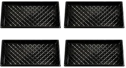 Veemoon Seedling Tray 4-Pack Hydroponic Nursery Trays for Home Vegetable Gardening Microgreens Sprouter Planting Trays with Root Growth Support