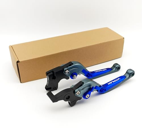 Ersatz für Husqvarna Svartpilen Vitpilen 401 2018–2023 CNC-Aluminium-Bremshebel (Grau, Blau, Grau, Vitpilen 401)