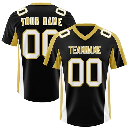 Generisch Personalisiert American Football Spieltrikots Mit Name Nummer Personalisierte Trikot T-Shirt Für Herren Damen Kinder