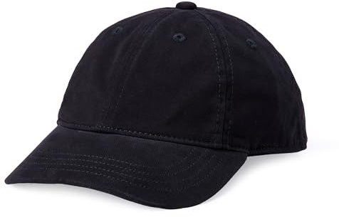 Amazon Essentials Unisex Kids' Washed Cotton Baseball Cap for Boys and Girls, Black, Medium-Large