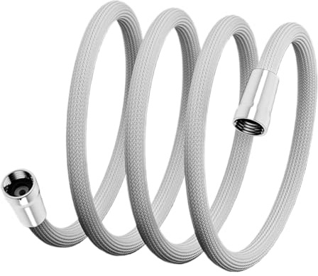 Flexible de Douche Amovible | Prolongateur pour Flexible de Douche | Bec Douchette Tressé pour Salle de Bain Évier Cuisine Extérieur