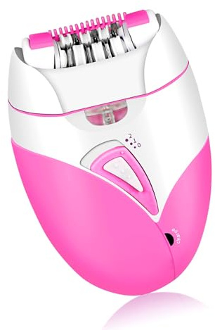TOPINCN Elektrischer Haarentfernungs-Epilierer, Effektiver Abnehmbarer Kopf für Damen und Herren, Haarschneidemaschine, USB Wiederaufladbar, für Zuhause, Reisen, ABS-Lithium-Legierung (PINK)