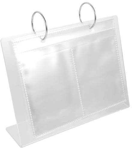 GANAZONO Organisateur Album Stickers Ongles 19.50 CM Transparent Porte-Album pour Capsules et Présentation Nail Art Manucure