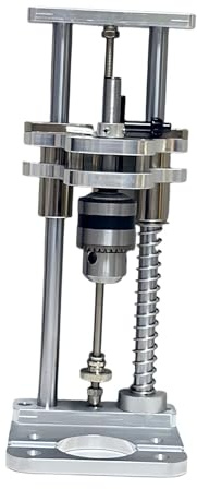 Ronyme Soporte de guía de taladro vertical de acero con posicionamiento preciso y fijación robusta para taladro de en trabajos de carpintería.
