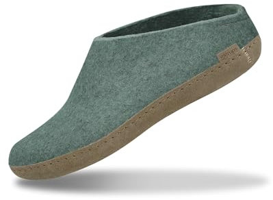 Glerups Hausschuhe Herren und Damen Größe 39) | Komfortable Filzpantoffeln mit Gummisohle | Praktische Pantoffeln Damen & Herren | Hausschuh aus reiner Naturwolle | Comfortable Slippers Women & Men