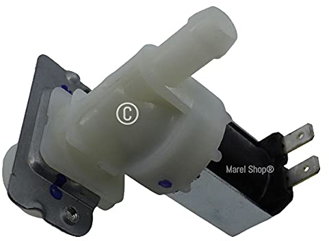 Marel Shop® - Elettrovalvola acqua per lavatrice lavastoviglie compatibile con Rex Candy Hotpoint Ariston Gruppo Bosch 1 VIA 180° 12 mm