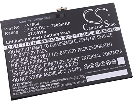 vhbw Batterie Compatible avec Apple iPad Pro 9,7 Tablette Pad (7300mAh, 3,82V, Li-polymère)