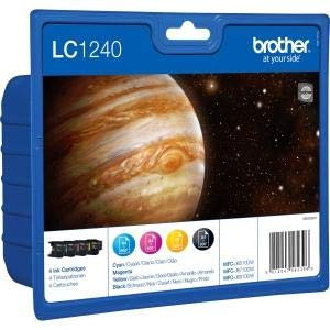 brother 4 Tintenpatronen LC1240 Cyan, Magenta, Gelb, Schwarz, 4 x 600 Seiten