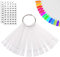 50 Pcs False Nail Sticks Polish Board Nail Polish Practice Display Art Tips with Metal Split Ring (Clear Design#2)