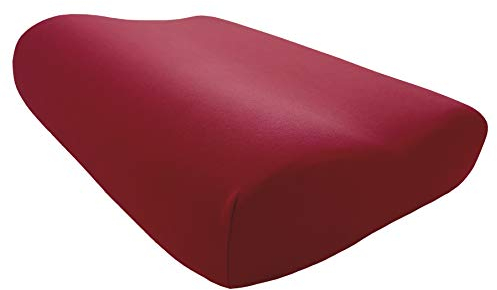 Edda Lux Bezug passend für Tempur Shape Schlafkissen S, M und L, 50 x 31 cm, formbeständiger Jersey Kissenbezug für Nackenstützkissen, aus 100% Baumwolle, in Karmin