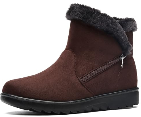 Vunavueya Stivali Donna Invernali Scarpe Stivaletti da Neve con Imbottitura Calda Stivali alla Caviglia Caldi Boots Scarpe 35-41.5