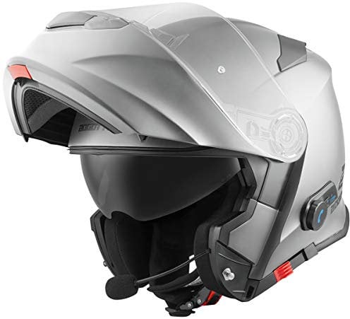 Bogotto V271 BT Bluetooth Klapphelm, Silber, XS