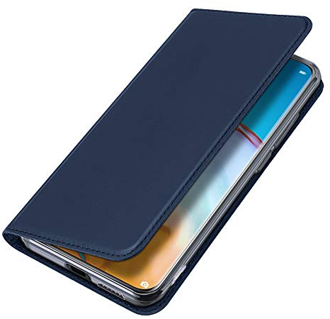 BRAND SET Hülle für Xiaomi Mi Note 10 Lite Brieftasche Ledertasche Flip Case PU Leder+TPU Material Schutzhülle mit Klapphalter Funktion Kartenschlitz unsichtbarer Magnetverschluss(Blau)