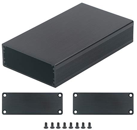 Unxuey 1pcs Black Drawing Aluminum Enclosure Power Amplifier Box for DIY Instrument Case 110x64.2x23.5mm (LxWxH)